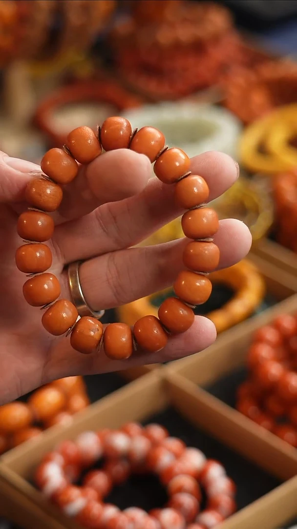 手链蜜蜡未镶嵌13+老蜡-跺珠