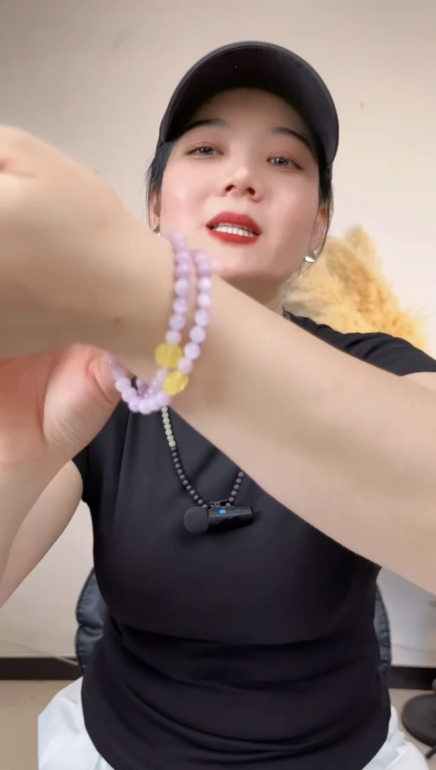 手串锂辉石未镶嵌紫锂辉蜜蜡手链