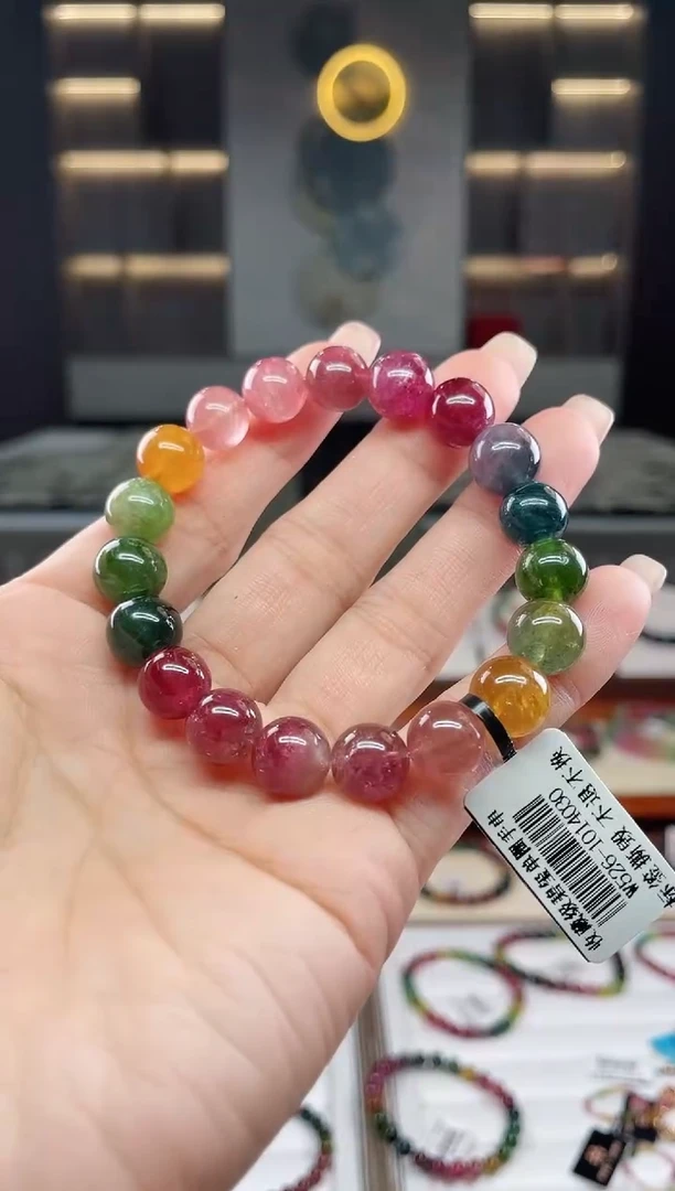 未镶嵌老矿碧玺单圈手串10mm+碧玺（多样性发一条）T