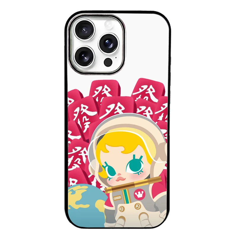 发财茉莉适用于苹果iphone16防摔ins磁吸亚克力二合一黑框手机壳