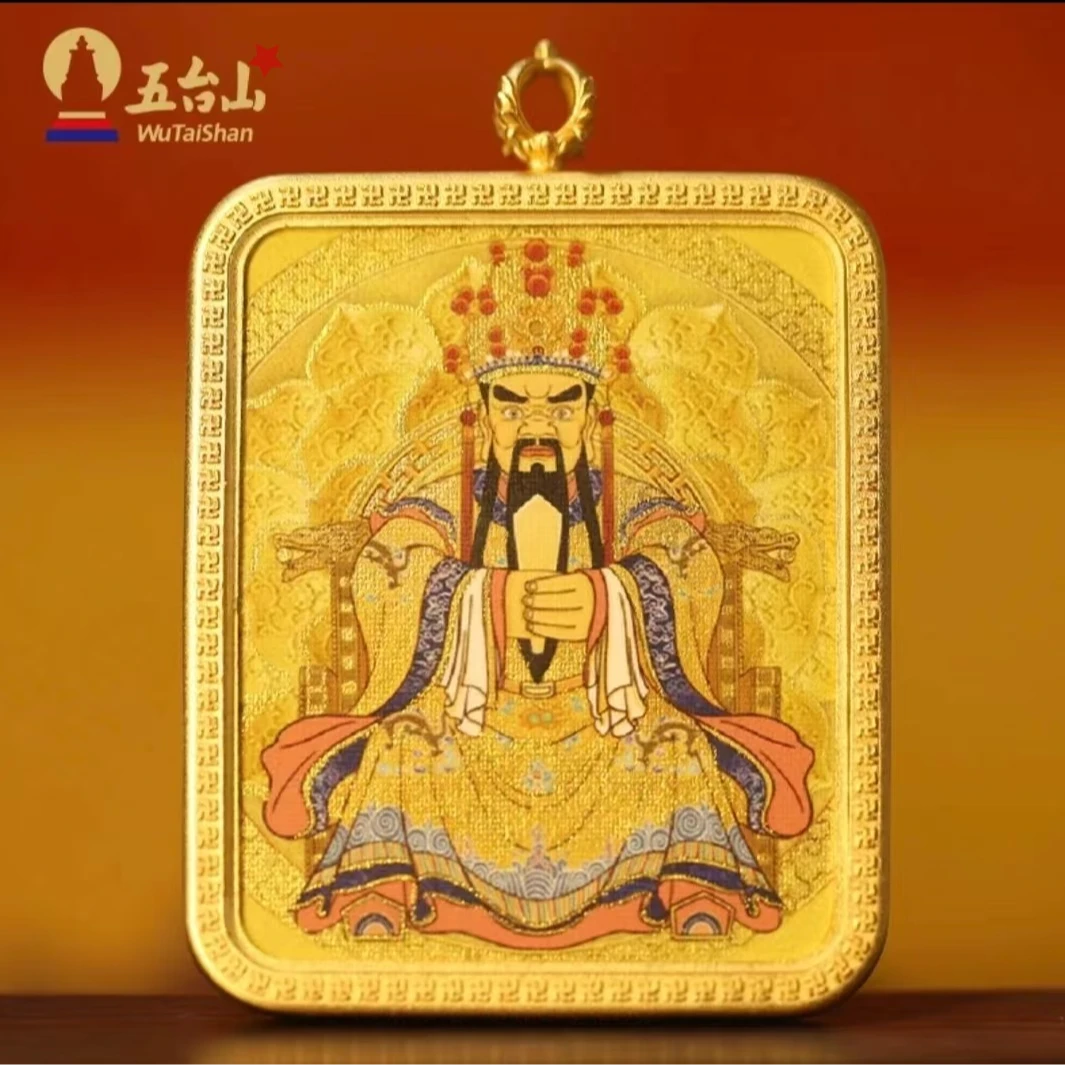 铜吊坠 莲花款五爷古法鎏金民族风百搭男女同款百搭项链