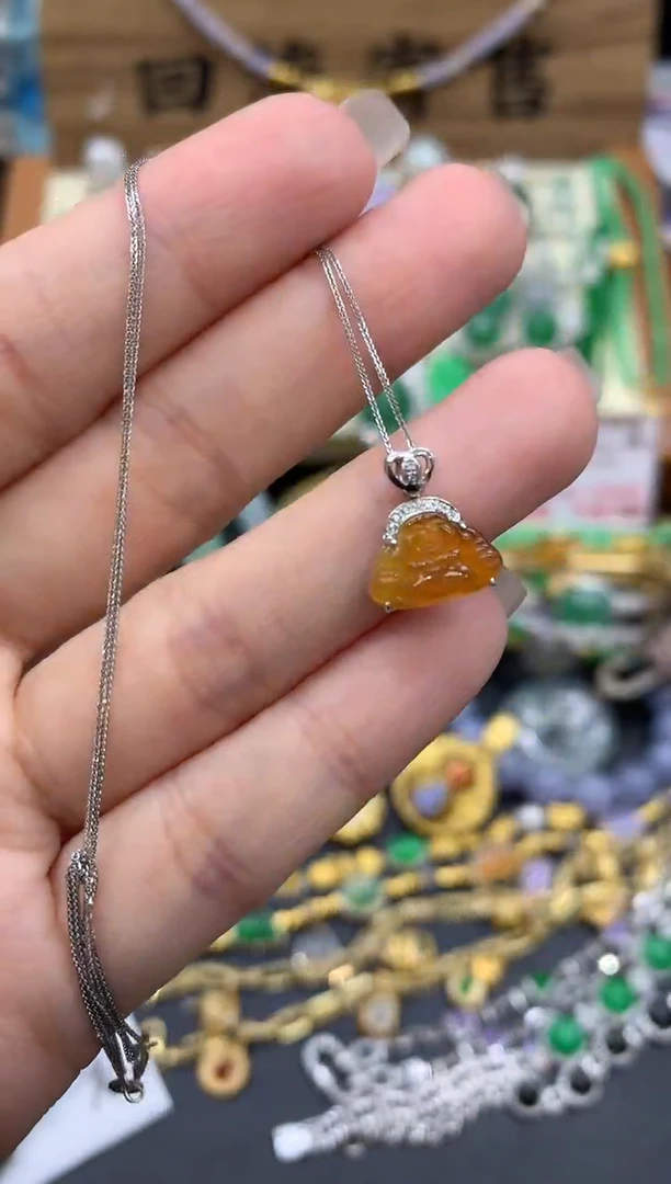 【闪购商品】翡翠颈饰18K金镶嵌134-中国好珍宝