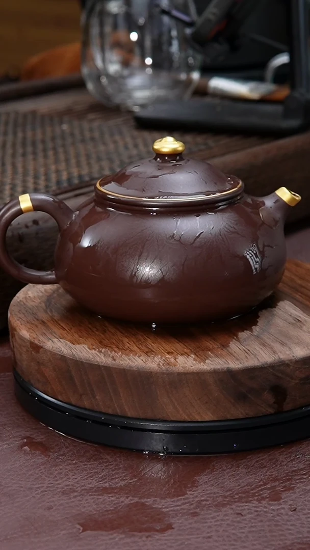 【闪购商品】紫砂茶壶描金寒江光速紫砂壶