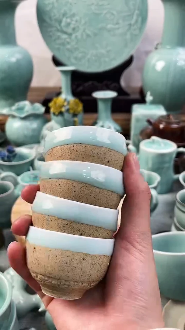 【闪购商品】4个 特价福利 微瑕 慧仙青瓷