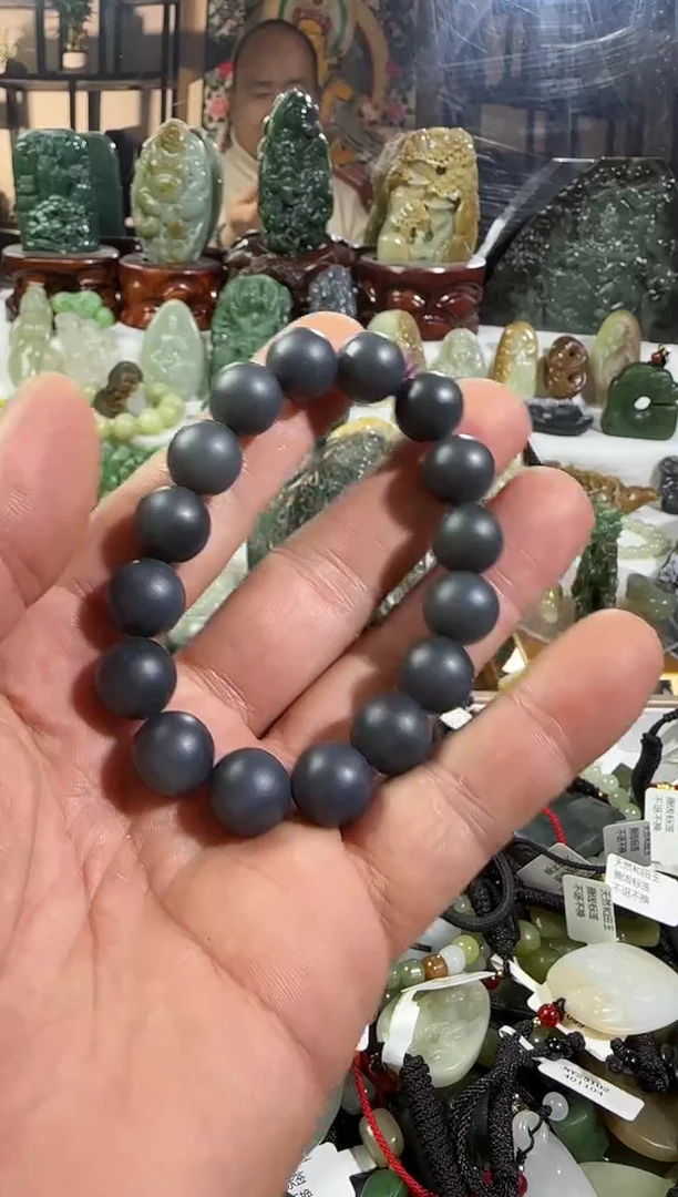 颈饰未镶嵌和田玉k12烟紫手串