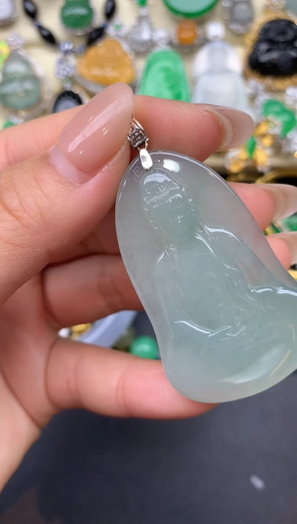 翡翠未镶嵌颈饰127-雪姐翡翠天天见