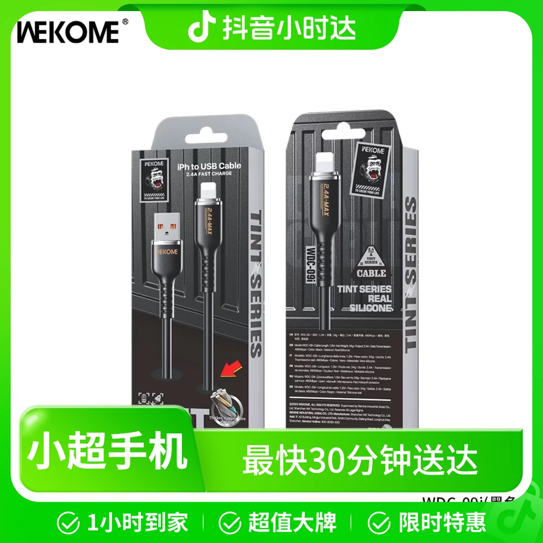 WEKOME硅胶防冻2.4A数据线wdc-09