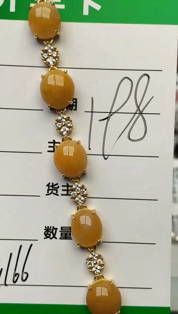 颈饰银S925镶嵌翡翠1166