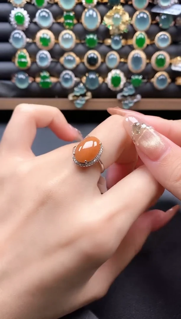 银S925镶嵌戒指翡翠51151