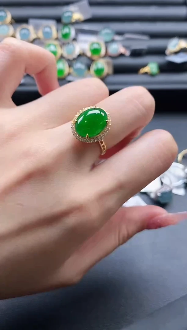【闪购商品】翡翠戒指银S925镶嵌1111
