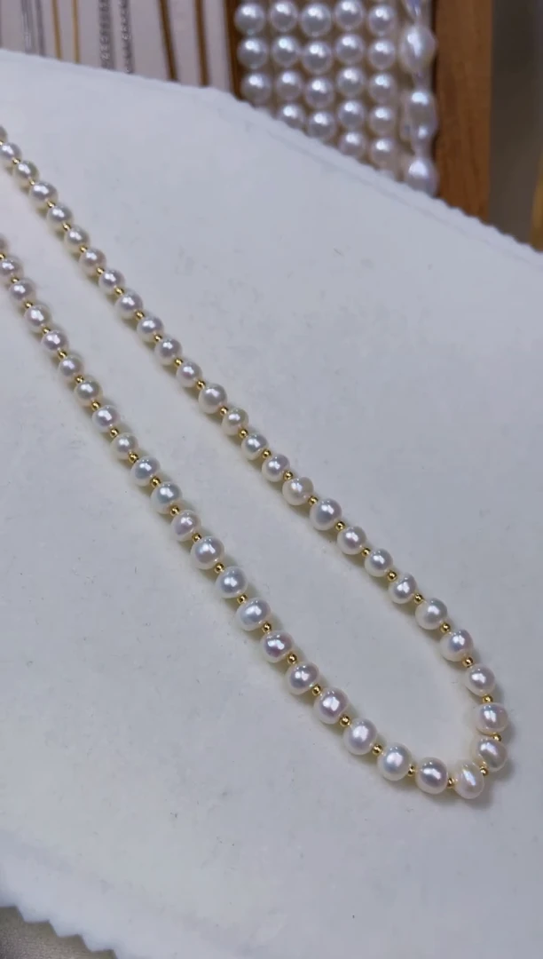 项链合金淡水珍珠项链