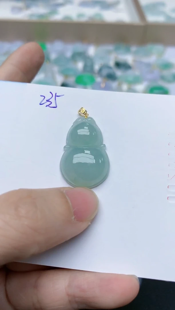 【闪购商品】翡翠颈饰18K金镶嵌天然翡翠A货