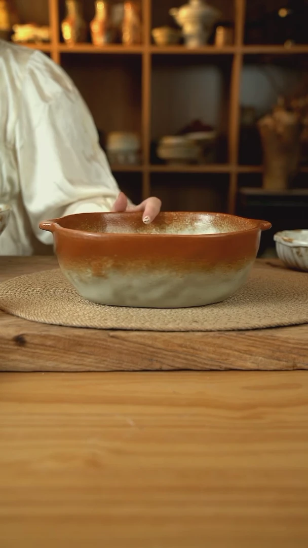 暖阳系列的10英寸双耳深盘1个