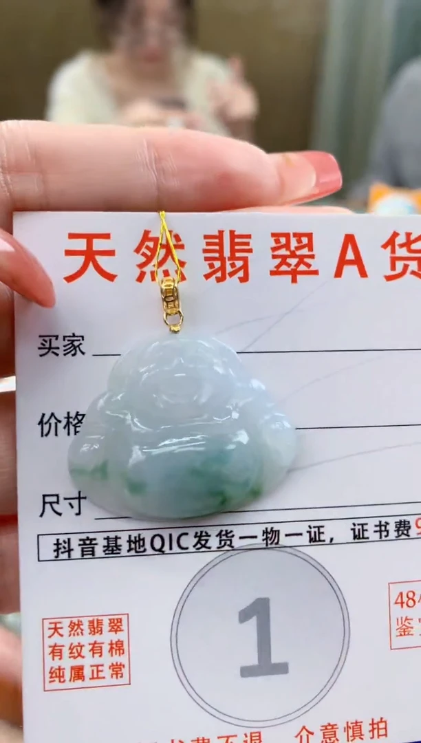 颈饰未镶嵌翡翠天然A货翡翠挂件