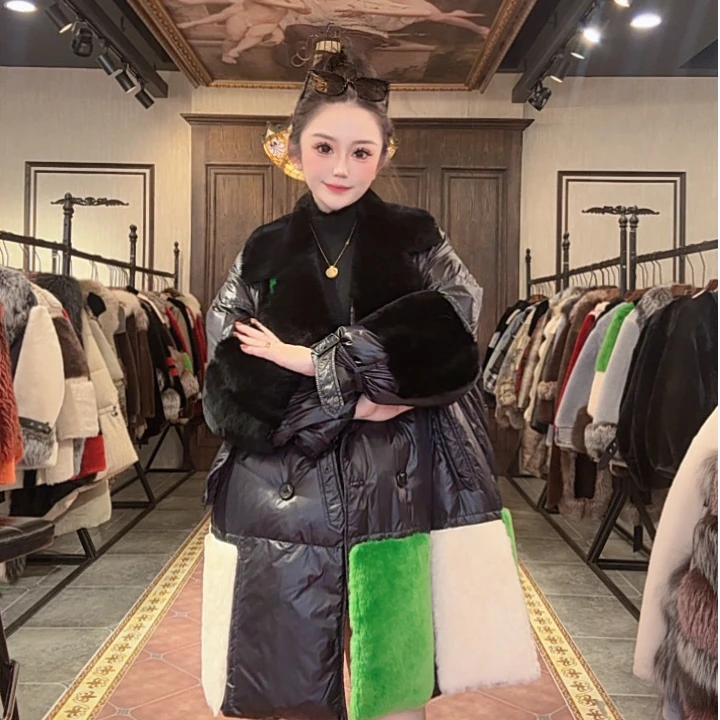 【DCP•Flagship store】85046-BE 2025新款时尚皮毛一体鹅绒外套