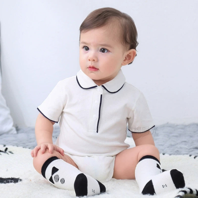 A类纯棉宝宝短袖婴儿包屁衣婴幼儿夏季连体衣薄款三角哈衣爬服潮