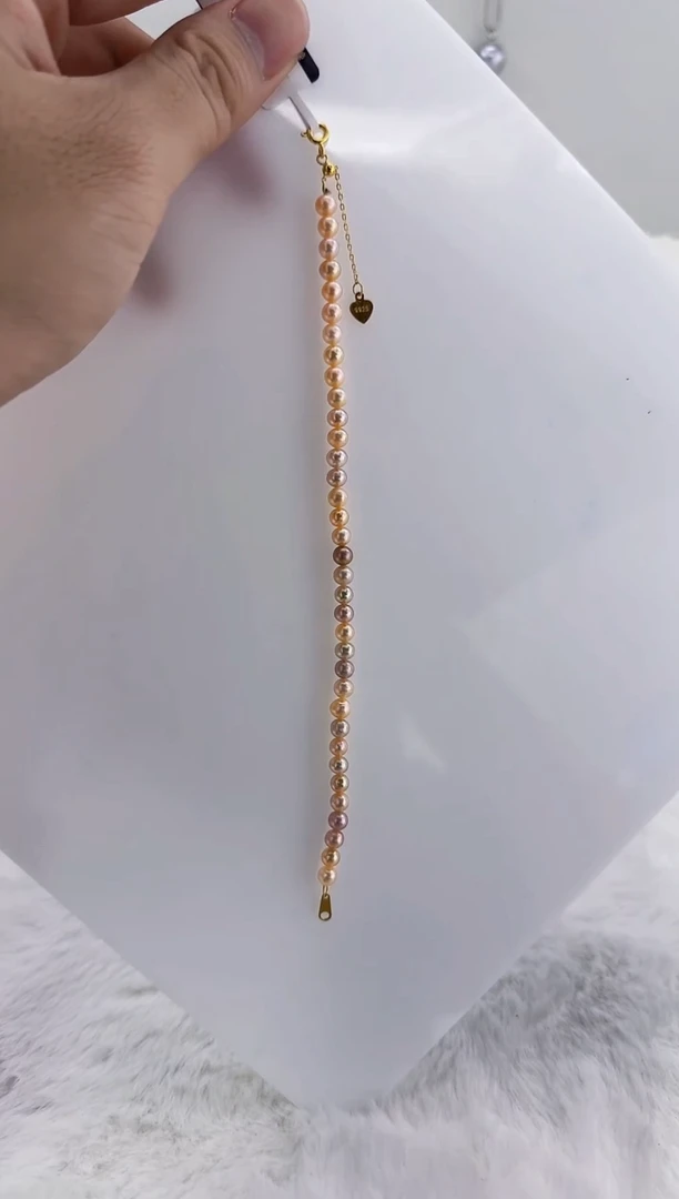 未镶嵌淡水珍珠DA珍珠手链4-5 y354