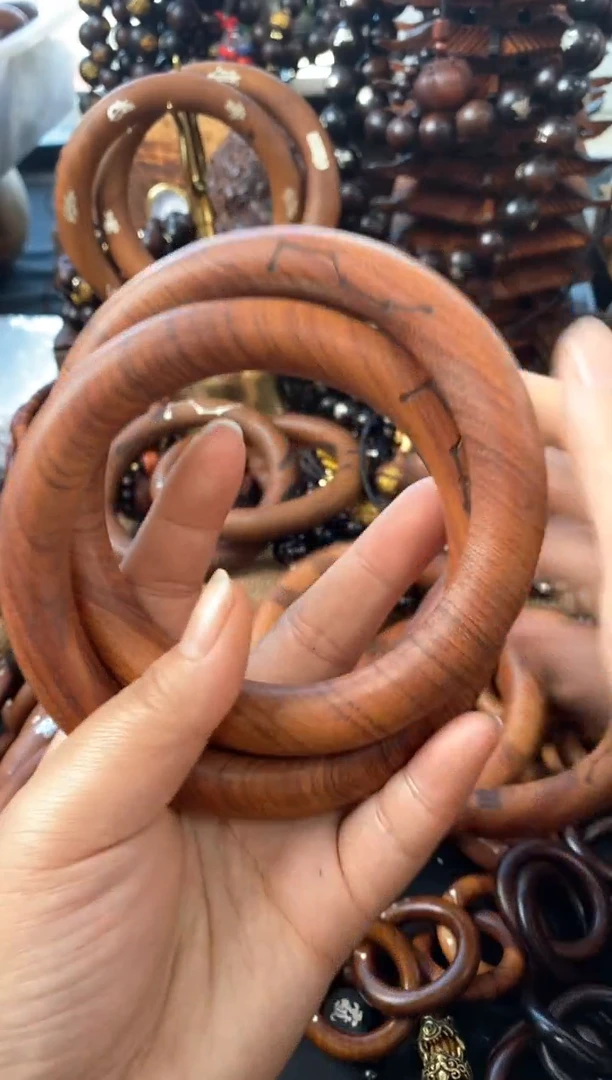 【闪购商品】木木雕枣木乾坤圈刻字六七星一物一拍