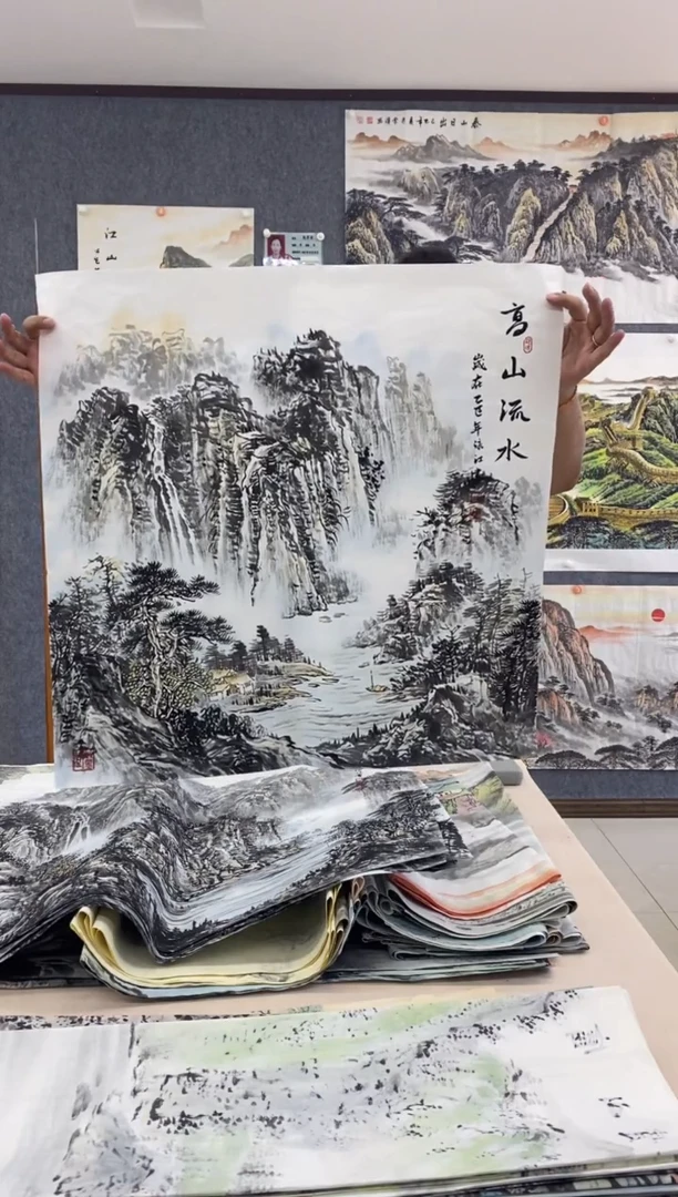 国画福利！沈泳江手绘 四尺斗方68*68cm