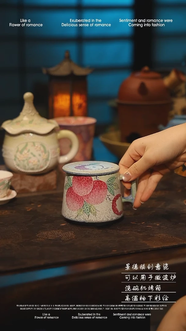 陶瓷景德镇高温釉下彩手工手绘款式