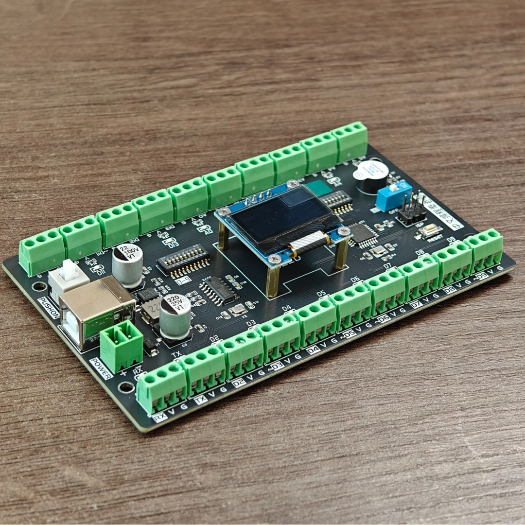 秦老师中文编程，单片机学习，20路控制器，6路模拟量输入开发板
