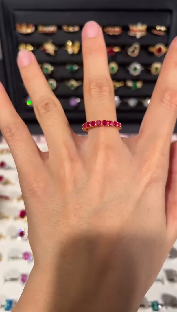 【闪购商品】红宝石戒指银S925镶嵌姐姐请备注圈口号