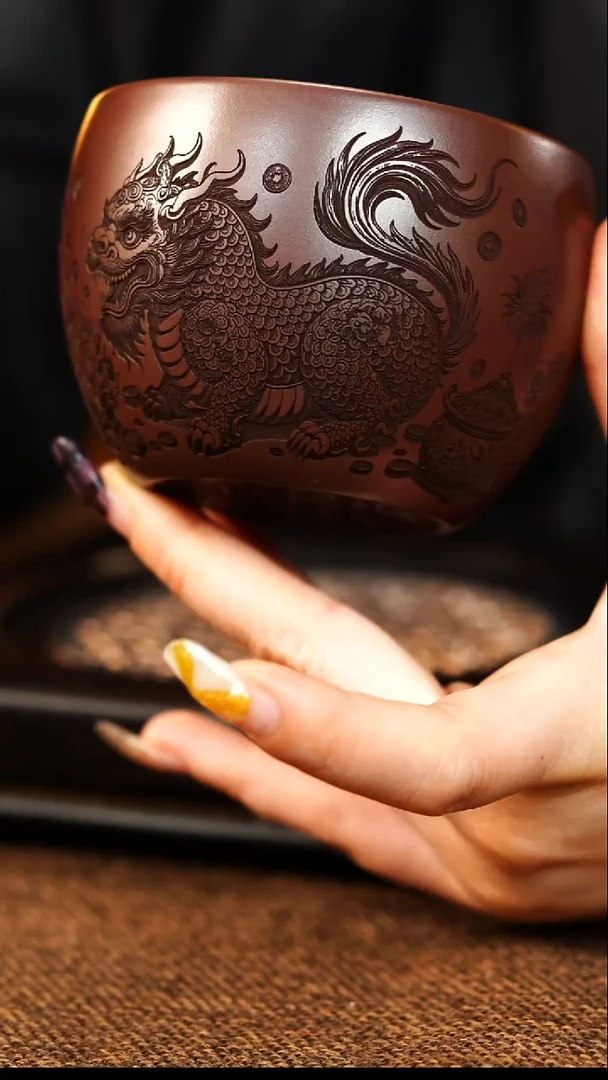 茶杯紫砂宜兴原矿紫砂