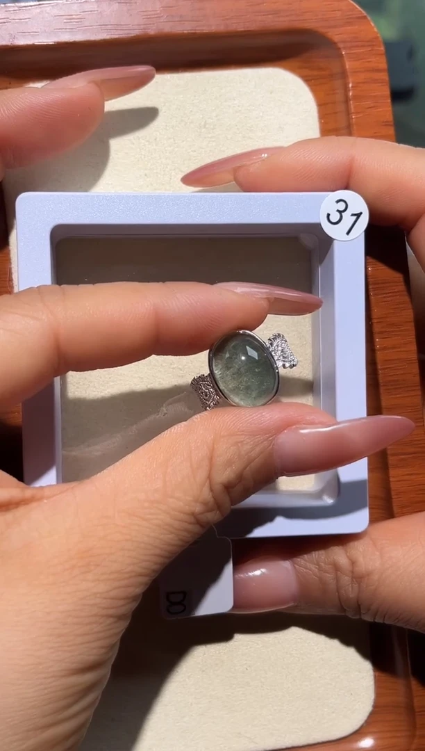 银S925镶嵌戒指水晶小*定制