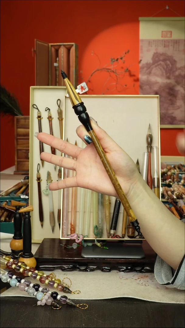 334号闪孤品高货毛笔链接 清水试笔 蘸墨不退