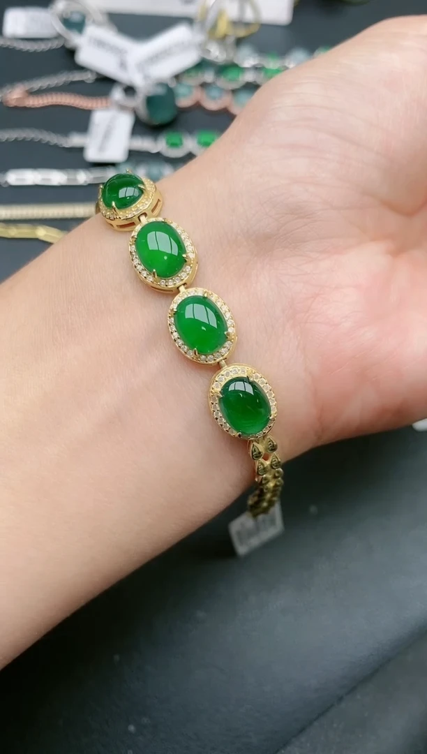 翡翠戒指银S925镶嵌1111