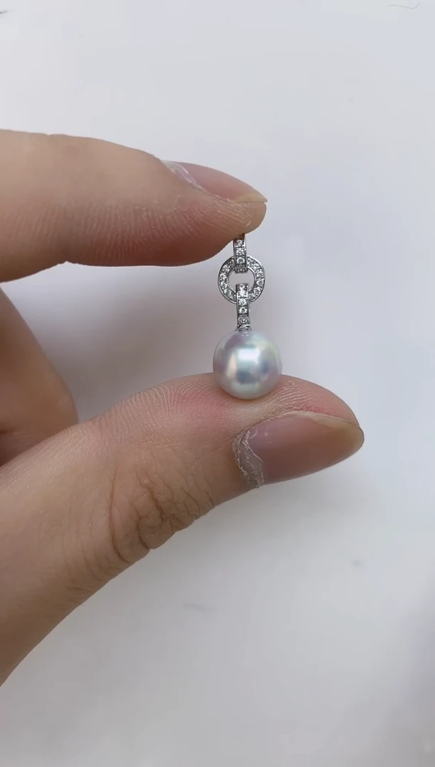 海水珍珠银S925镶嵌颈饰