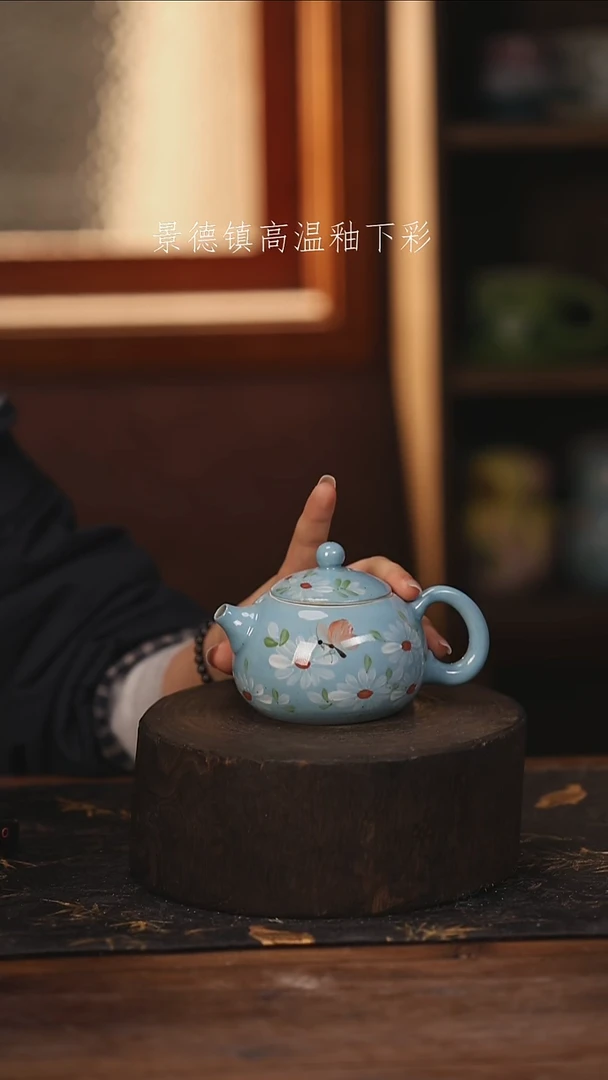 陶瓷景德镇高温釉下手绘陶瓷@L511@