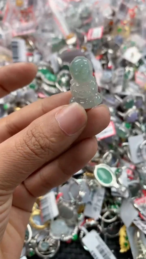 银S925镶嵌戒指翡翠777   3