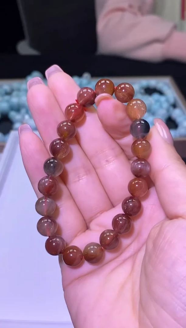 未镶嵌手链水晶红兔毛-A06-多样性发其一