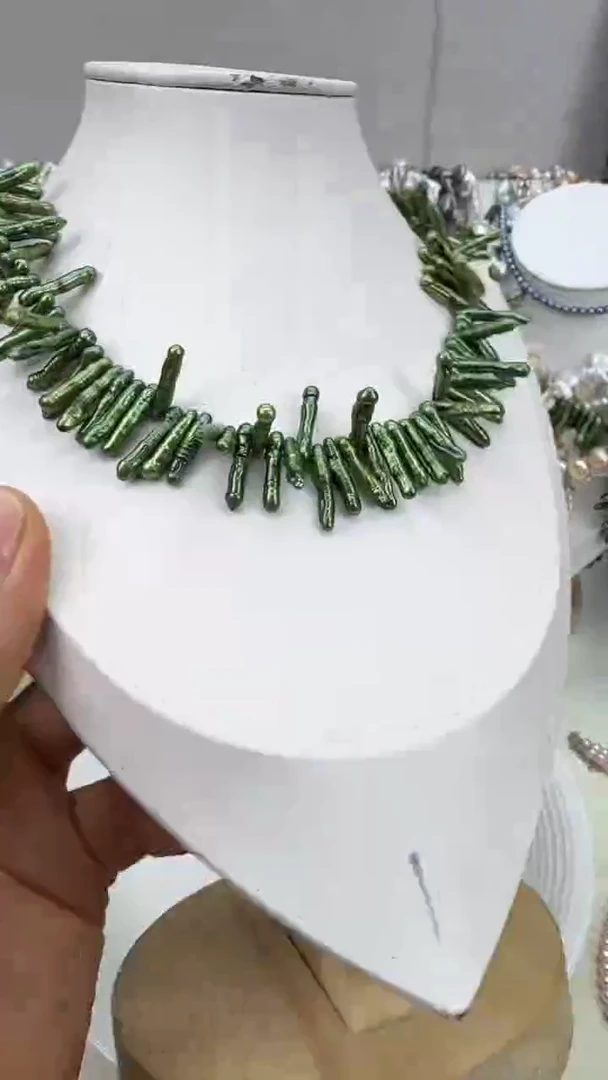 颈饰银S925镶嵌淡水珍珠1