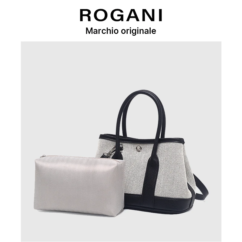 ROGANI花园包大号百搭扣式手提包包小众斜挎包方形6653