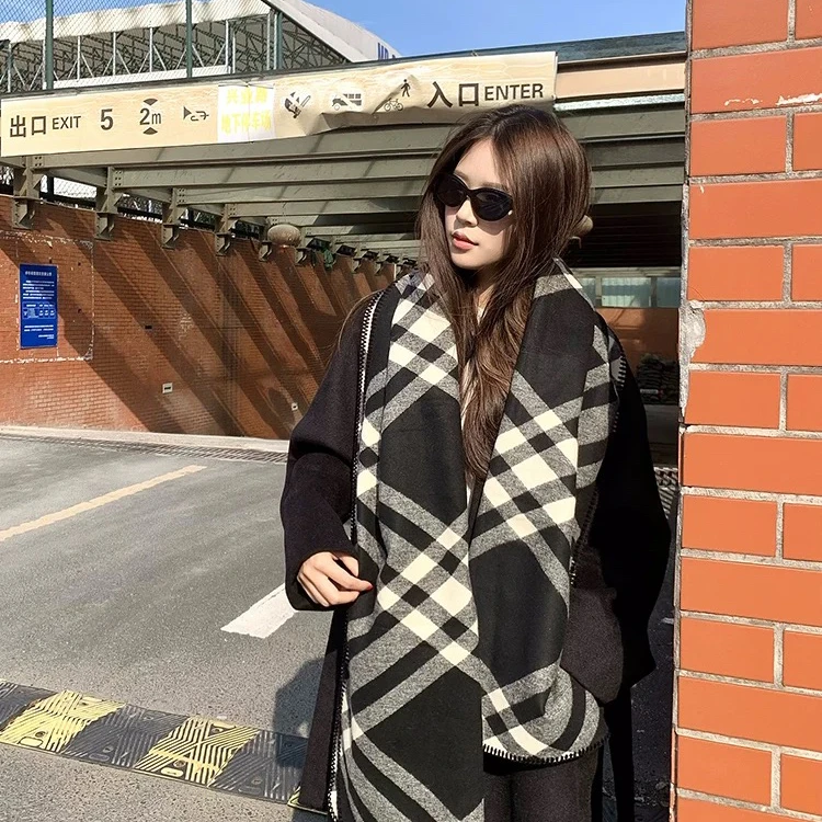 【森林推荐】全智贤同款围巾大格子时尚百搭休闲秋冬新款潮流经典款