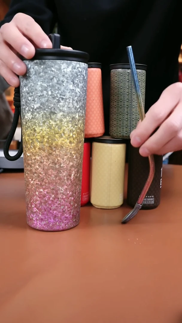 1辉哥粉丝福利 三罐熟熟+两罐咕咕叫+长款吸管 蓝金粉渐变