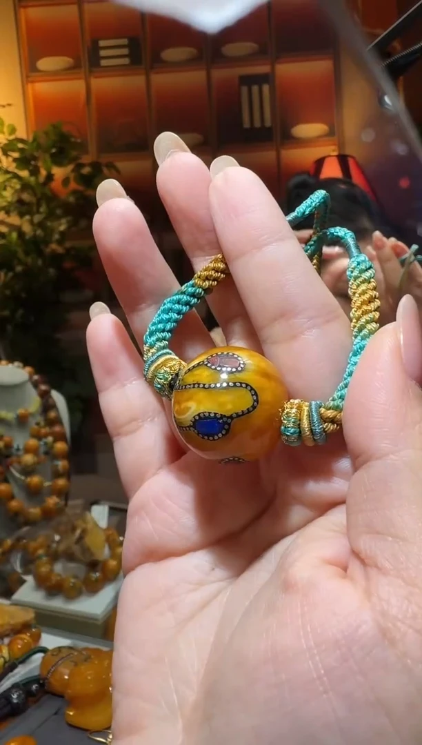 蜜蜡颈饰未镶嵌3112天然蜜蜡珠宝奇石全都保真