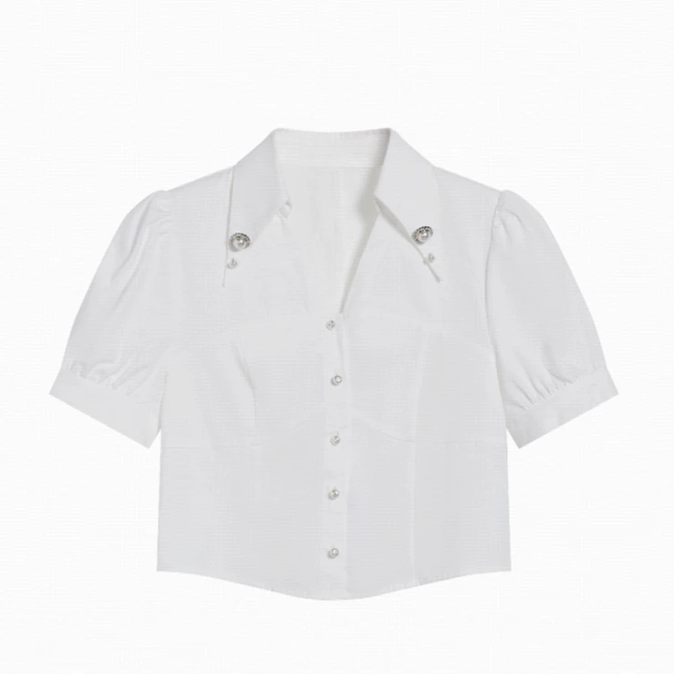 【大福专属】纯色单排扣短款上衣10K421C0004