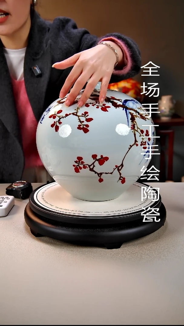 摆件陶景德镇手绘陶瓷23