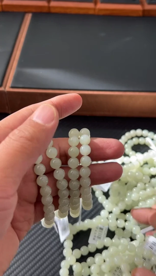 未镶嵌手串和田玉于田微色差卡8多样性发货拍一发一