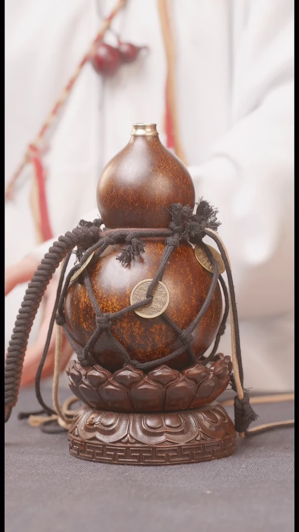 313号链接精品大漆葫芦现货现发[一物一拍]不包含莲花底座