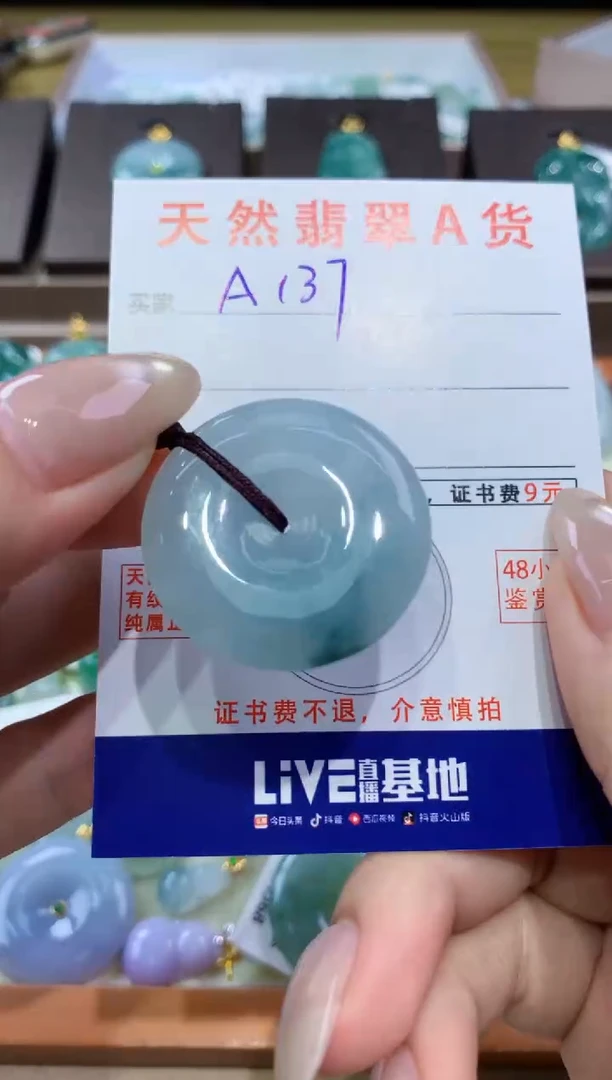 颈饰未镶嵌翡翠天然缅甸翡翠A货挂件