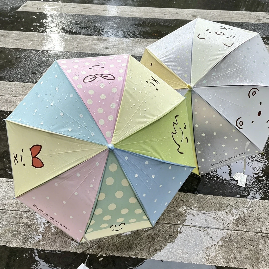 角落生物正品授权炸虾卡通长柄雨伞防雨可爱直柄伞磨砂透明学生萌