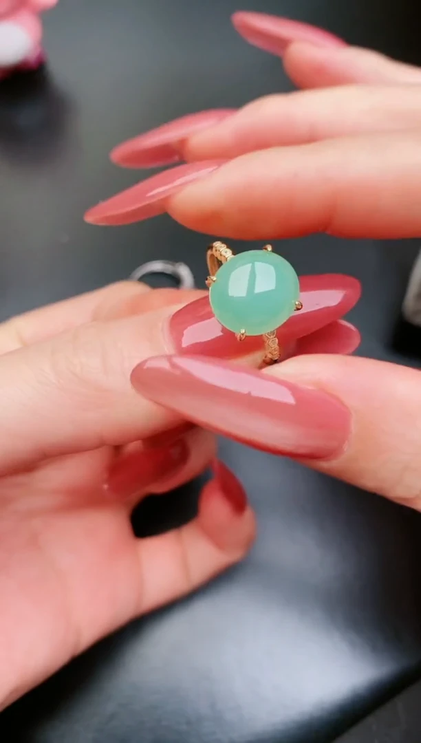 翡翠戒指银S925镶嵌.....