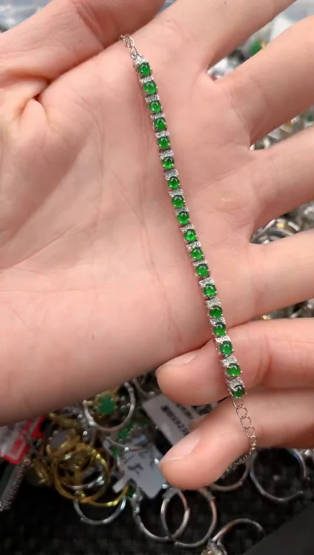 银S925镶嵌戒指翡翠333   3