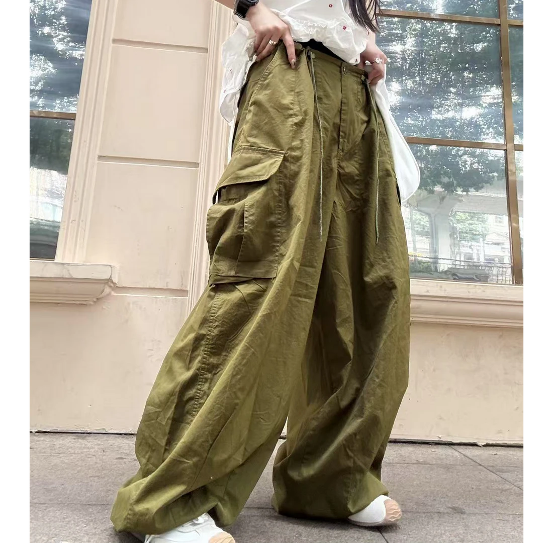 韩版新款纯色工装裤休闲宽松洋气时尚