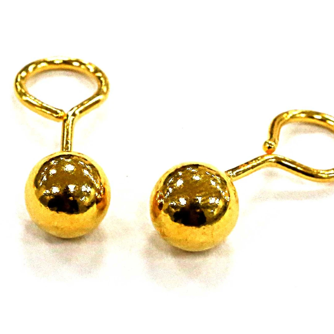 CAIBAI JEWELRY/菜百首饰SY 足金耳钉 简约精致