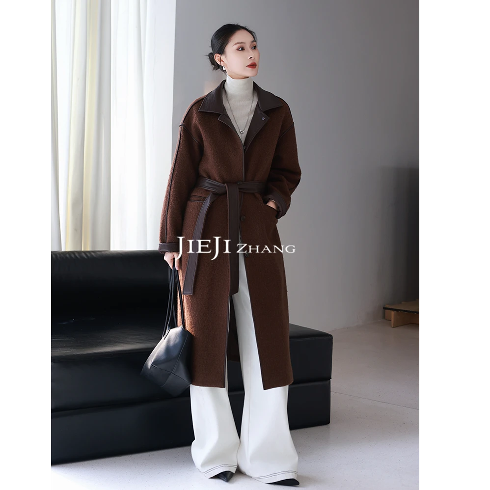 满目ManMu 【张琪专属】高级定制秋冬时尚百搭100%羊毛大衣350887